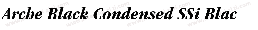 Arche Black Condensed SSi Black Condensed Italic字体转换